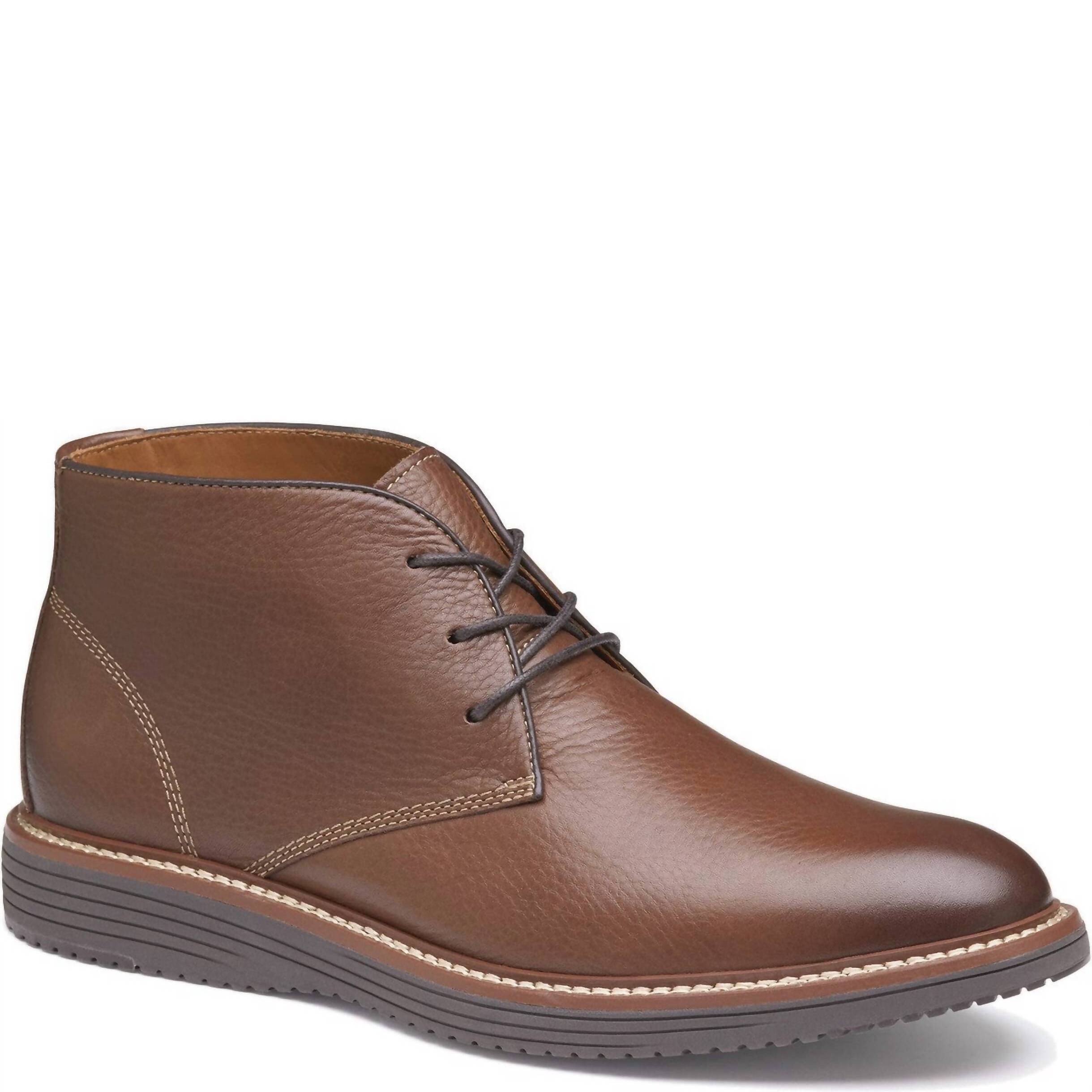 New Johnston & Murphy Men's Chukka Boot In Tan Full Grain